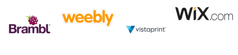 Website platforms like Wix, Brambl, Weebly and Vistaprint
