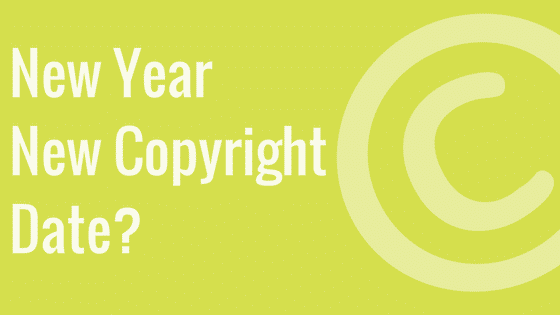 New Year New Copyright Date?