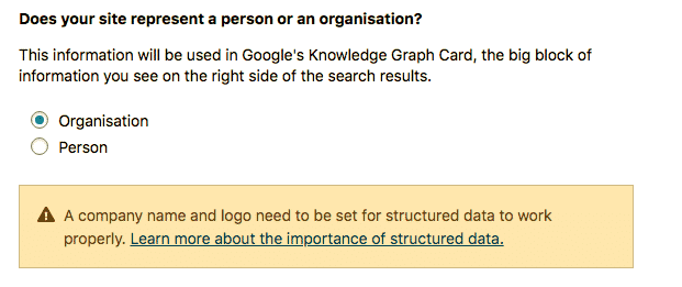 Yoast Wizard - person or organisation
