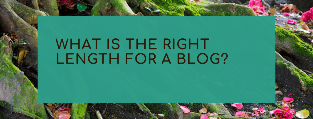 What is the right length for a blog? 1