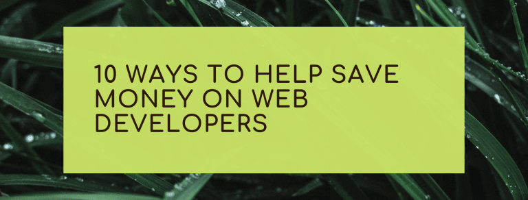 10 Ways to help save money on web developers