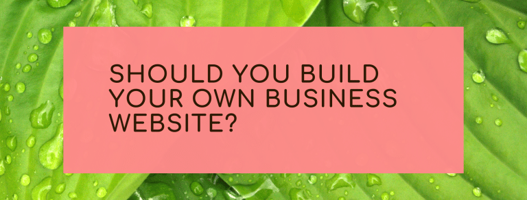 Should you build your own business website?