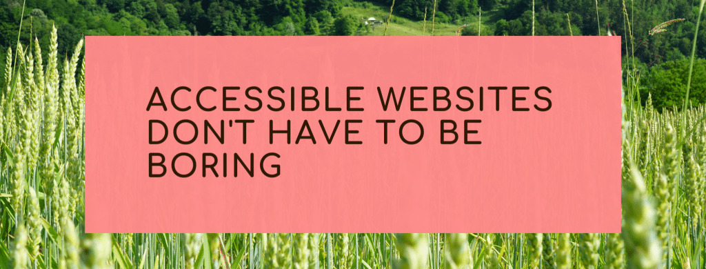 Accessible Websites Don't Have to Be Boring